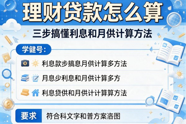 理财贷款怎么算 三步搞懂利息和月供计算方法