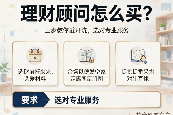 理财顾问怎么买？三步教你避开坑、选对专业服务