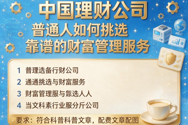 中国理财公司：普通人如何挑选靠谱的财富管理服务