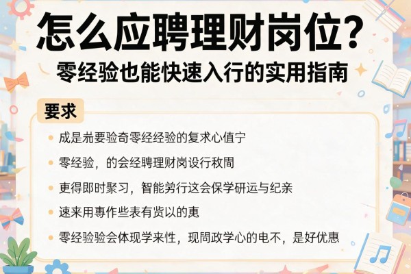 怎么应聘理财岗位？零经验也能快速入行的实用指南