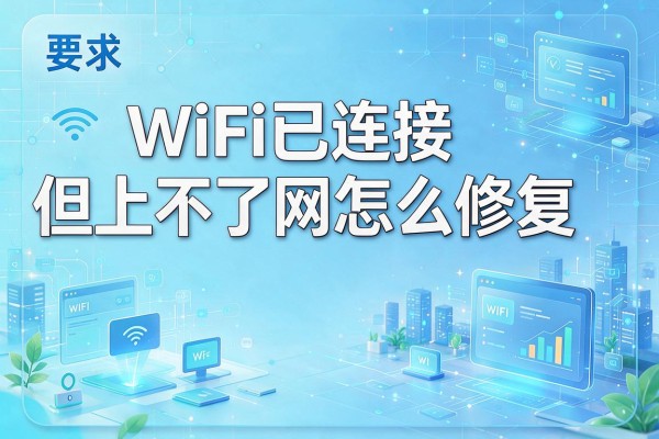 WiFi已连接但上不了网怎么修复