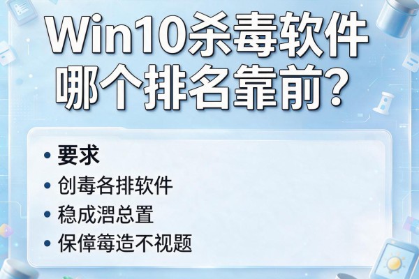 Win10杀毒软件哪个排名靠前？