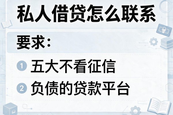 私人借贷怎么联系，五大不看征信和负债的贷款平台