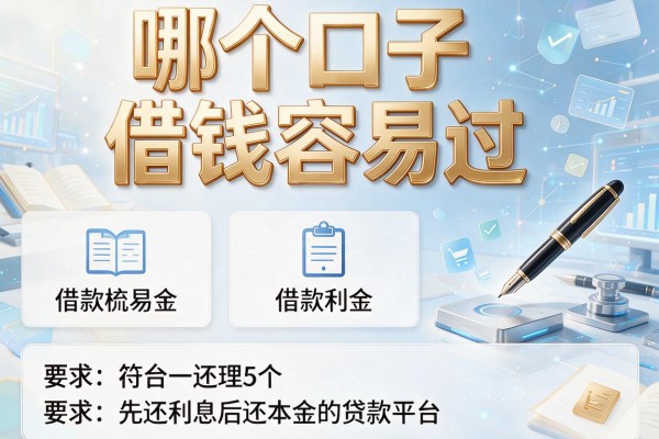 哪个口子借钱容易过，梳理5个先还利息后还本金的贷款平台