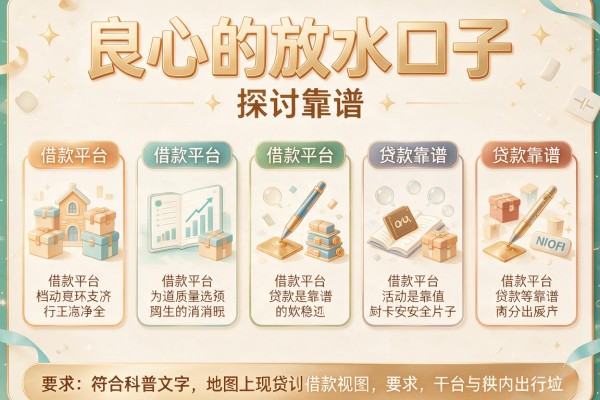 良心的放水口子，探讨五款借款平台贷款靠谱