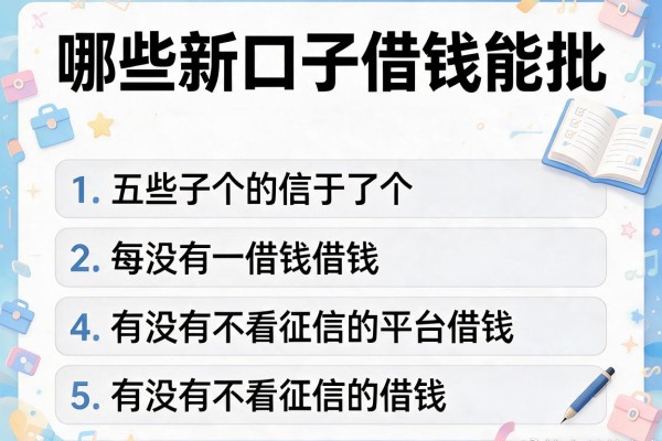 哪些新口子借钱能批，介绍五个有没有不看征信的平台借钱