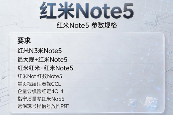 红米Note5参数规格包括哪些？