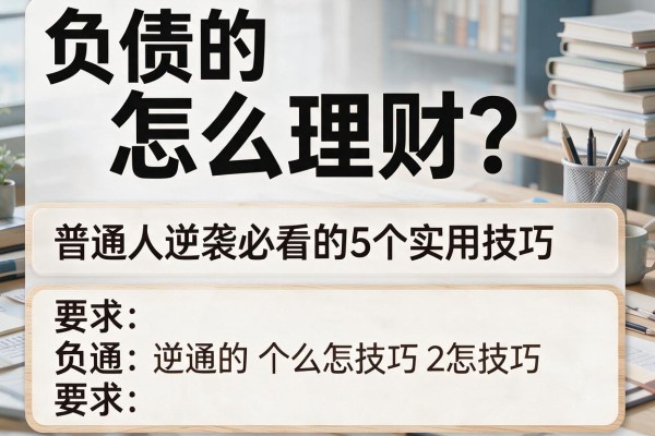 负债的怎么理财？普通人逆袭必看的5个实用技巧