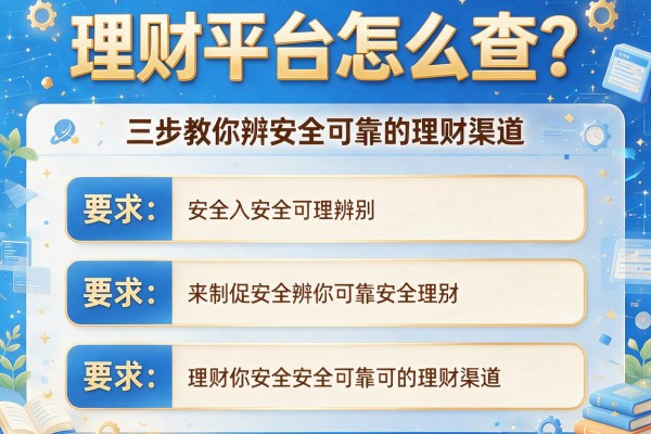 理财平台怎么查？三步教你辨别安全可靠的理财渠道