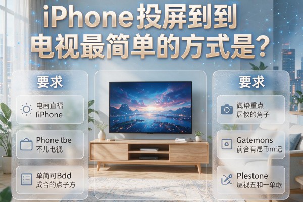 iPhone投屏到电视最简单的方式是？