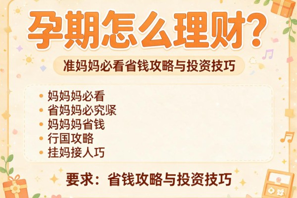 孕期怎么理财？准妈妈必看的省钱攻略与投资技巧