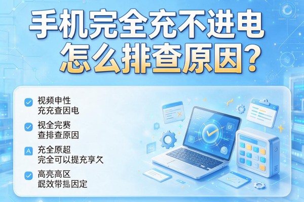 手机完全充不进电怎么排查原因？
