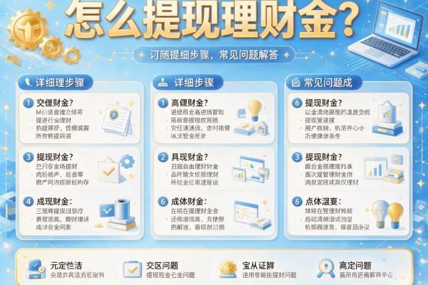 怎么提现理财金？详细步骤与常见问题解答