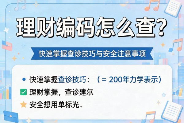 理财编码怎么查?快速掌握查询技巧与安全注意事项