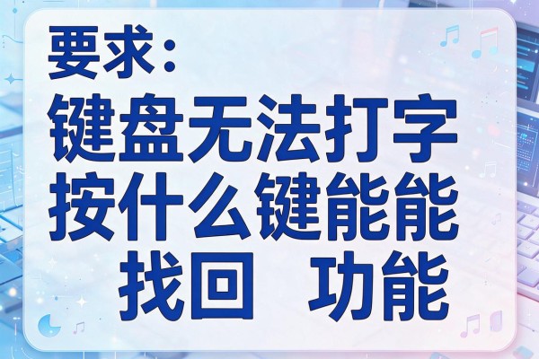 键盘无法打字按什么键能找回功能