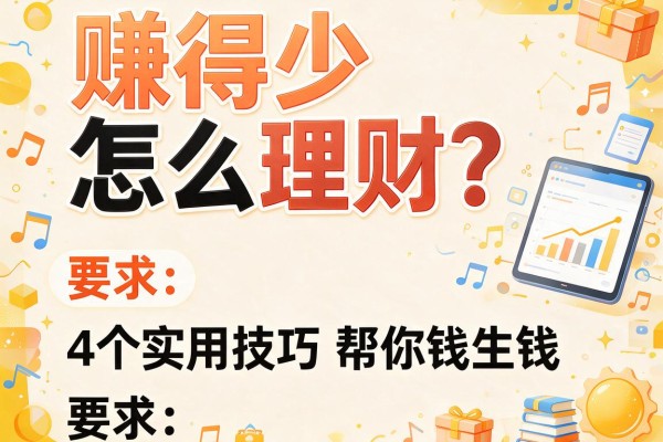 赚得少怎么理财？4个实用技巧帮你钱生钱