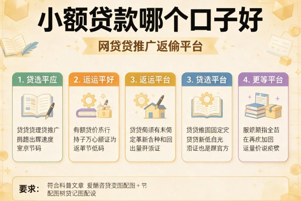 小额贷款哪个口子好，分析五个网贷推广返佣平台