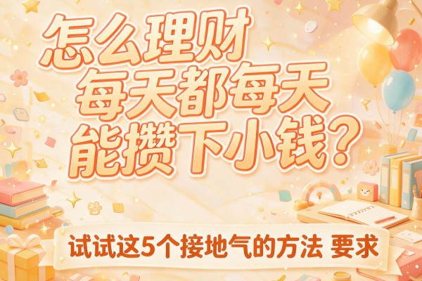 怎么理财每天都能攒下小钱？试试这5个接地气的方法