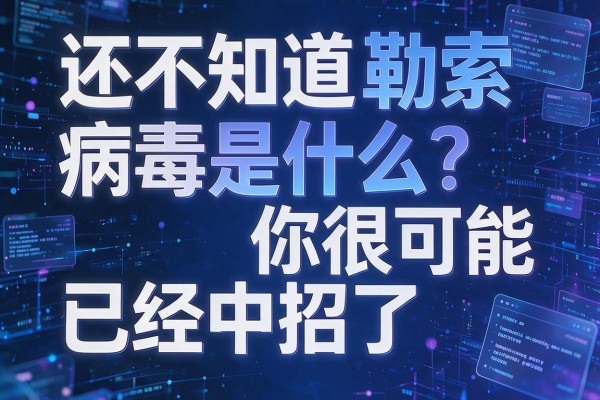 还不知道勒索病毒是什么？你很可能已经中招了！