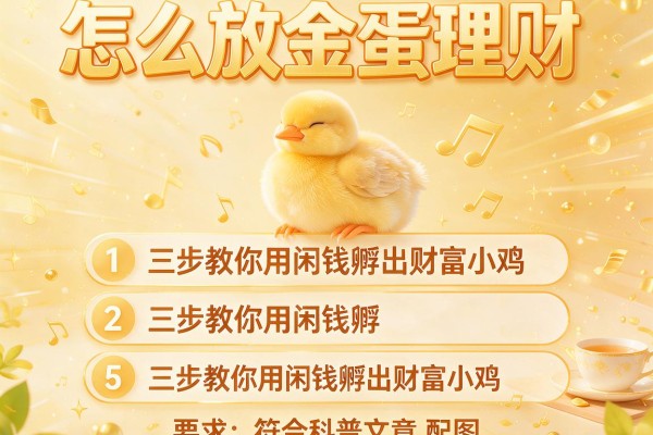 怎么放金蛋理财：三步教你用闲钱孵出财富小鸡