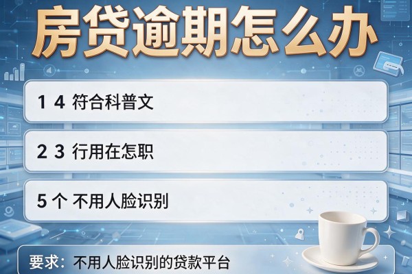 房贷逾期怎么办，归纳5个不用人脸识别的贷款平台