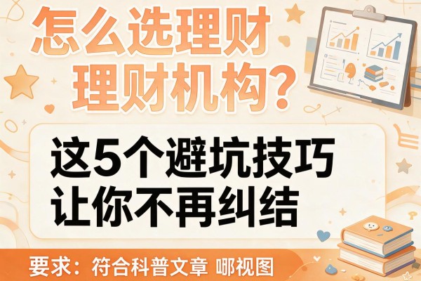 怎么选理财机构？这5个避坑技巧让你不再纠结