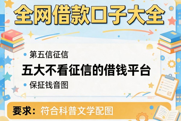 全网借款口子大全，五大不看征信的借钱平台