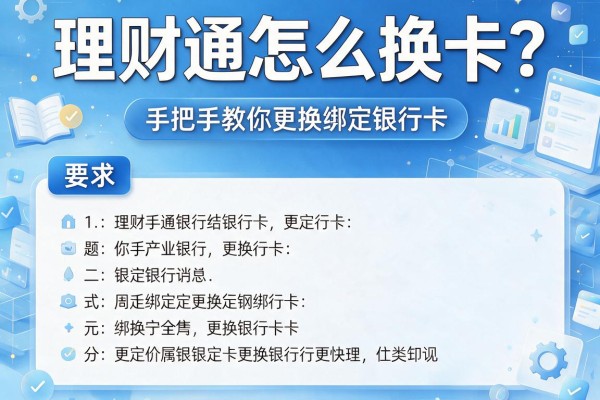 理财通怎么换卡？手把手教你更换绑定银行卡