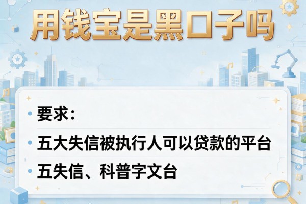用钱宝是黑口子吗，五大失信被执行人可以贷款的平台