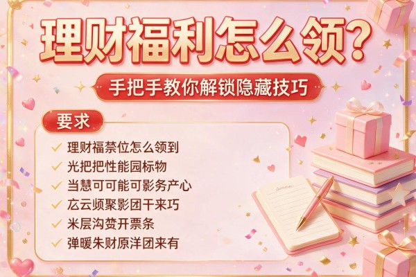 理财福利怎么领？手把手教你解锁隐藏技巧