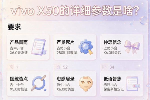 vivo X50的详细参数是啥？
