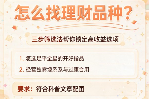 怎么找理财品种？三步筛选法帮你锁定高收益选项