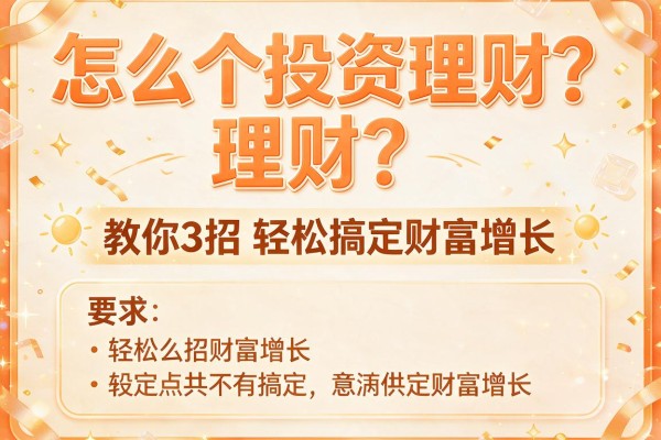 怎么个投资理财?教你3招轻松搞定财富增长