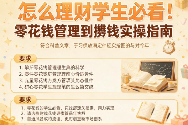 怎么理财学生必看：零花钱管理到攒钱实操指南