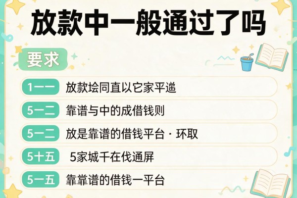 放款中一般通过了吗，阐述5家靠谱的借钱平台