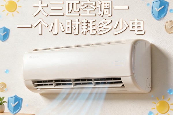 大三匹空调一个小时耗多少电