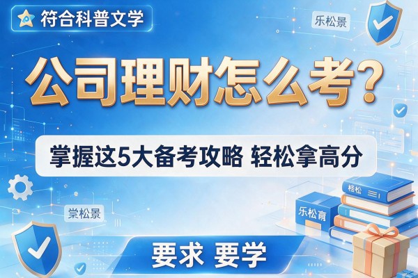 公司理财怎么考？掌握这5大备考攻略轻松拿高分