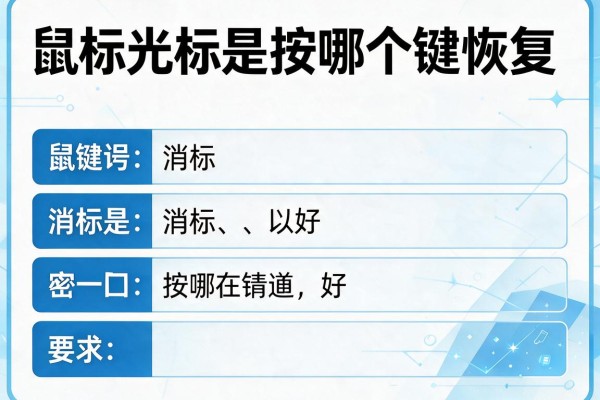 鼠标光标消失是按哪个键恢复