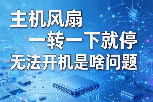 主机风扇转一下就停，无法开机是啥问题？