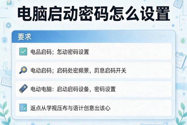 电脑启动密码怎么设置？