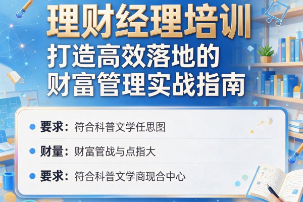 理财经理培训：打造高效落地的财富管理实战指南