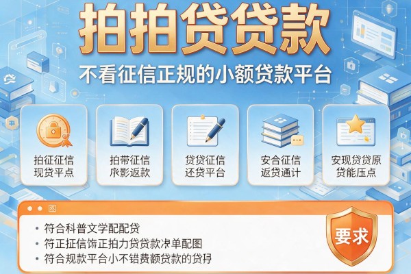 拍拍贷贷款，整理五个不看征信正规的小额贷款平台