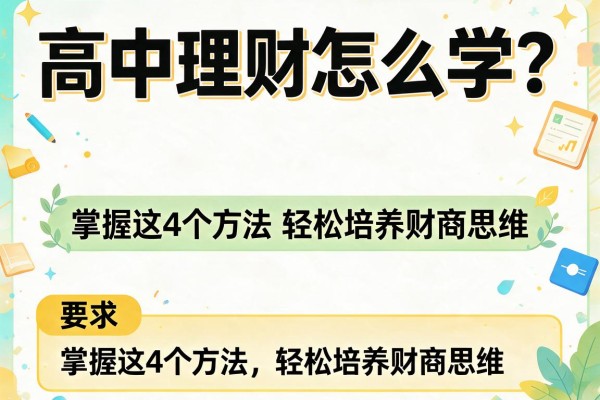高中理财怎么学？掌握这4个方法轻松培养财商思维