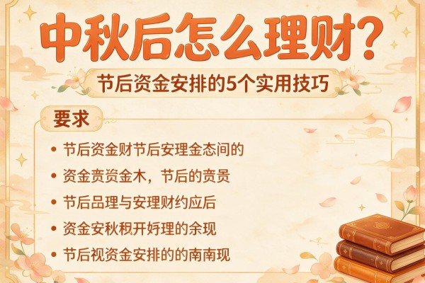 中秋后怎么理财？节后资金安排的5个实用技巧