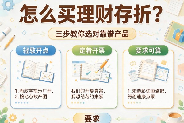 怎么买理财存折？三步教你选对靠谱产品