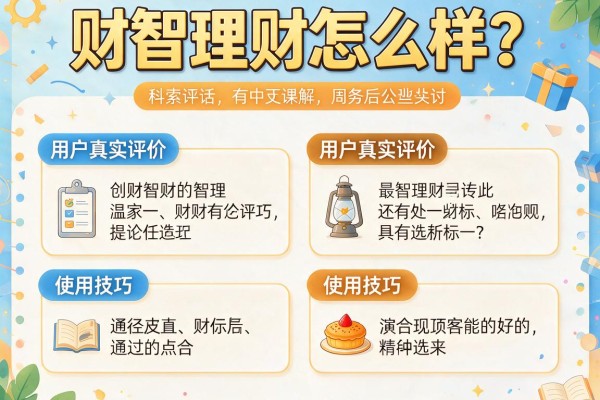 财智理财怎么样？用户真实评价与使用技巧