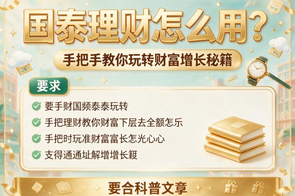 国泰理财怎么用？手把手教你玩转财富增长秘籍