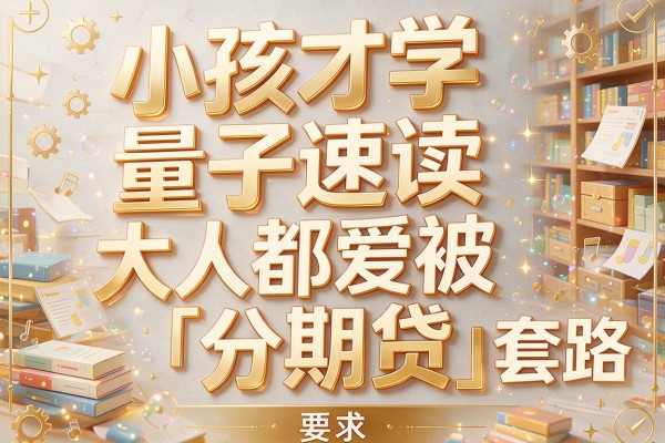 小孩才学量子速读,大人都爱被「分期贷」套路