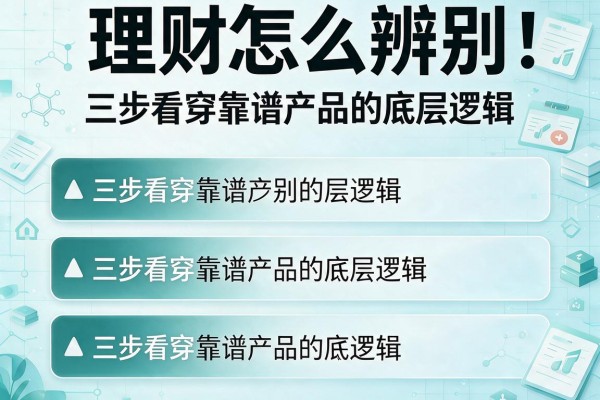 理财怎么辨别：三步看穿靠谱产品的底层逻辑