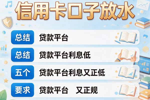 信用卡口子放水，总结五个贷款平台利息低又正规